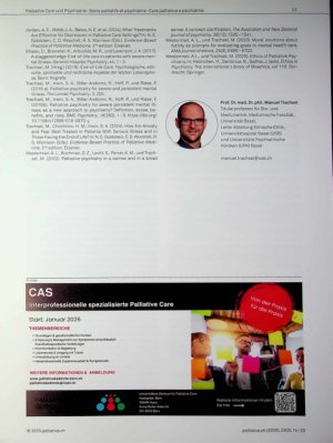 Vorschauseite 4: Palliative Care und Psychiatrie: eine klinisch und ethisch herausfordernde Schnittstelle