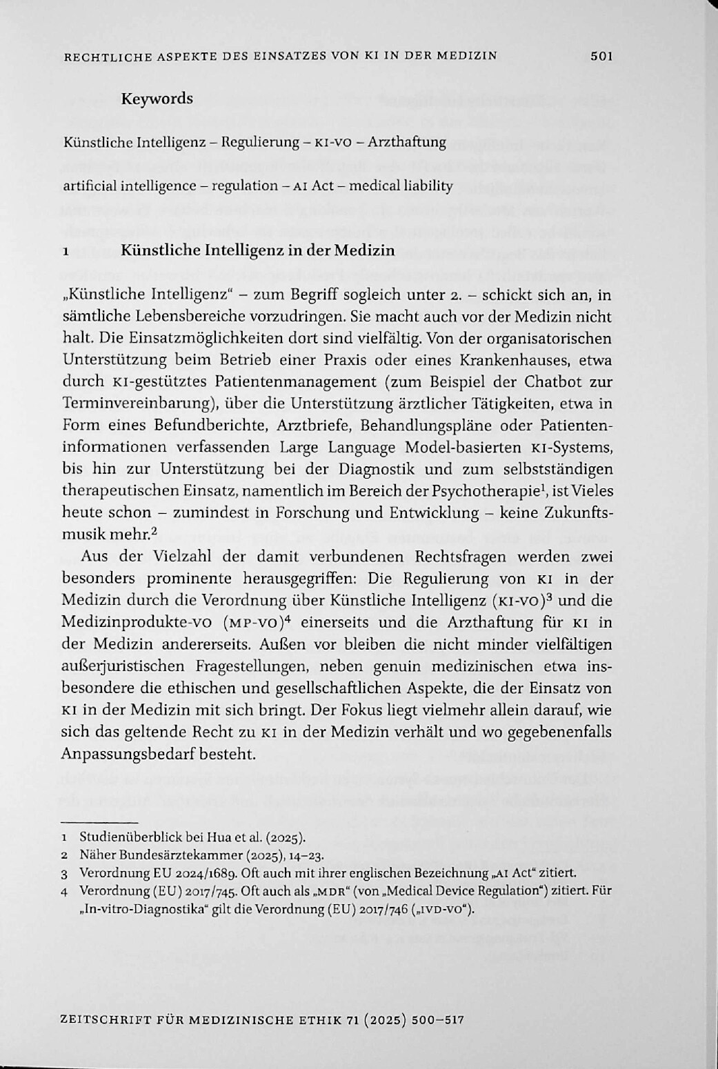 Vorschauseite 2: Rechtliche Aspekte des Einsatzes von KI in der Medizin, insbesondere Regulierung und Arzthaftung