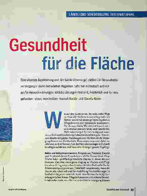 Vorschauseite 1: Gesundheit für die Fläche