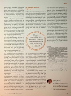 Vorschauseite 2: Das Ethos der Menschlichkeit bewahren Reflexionen zum assistierten Suizid in der Schweiz
