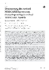 Vorschauseite 1: Übersetzung des revised MISSCARE Survey in den deutschsprachigen revised MISSCARE-Austria.