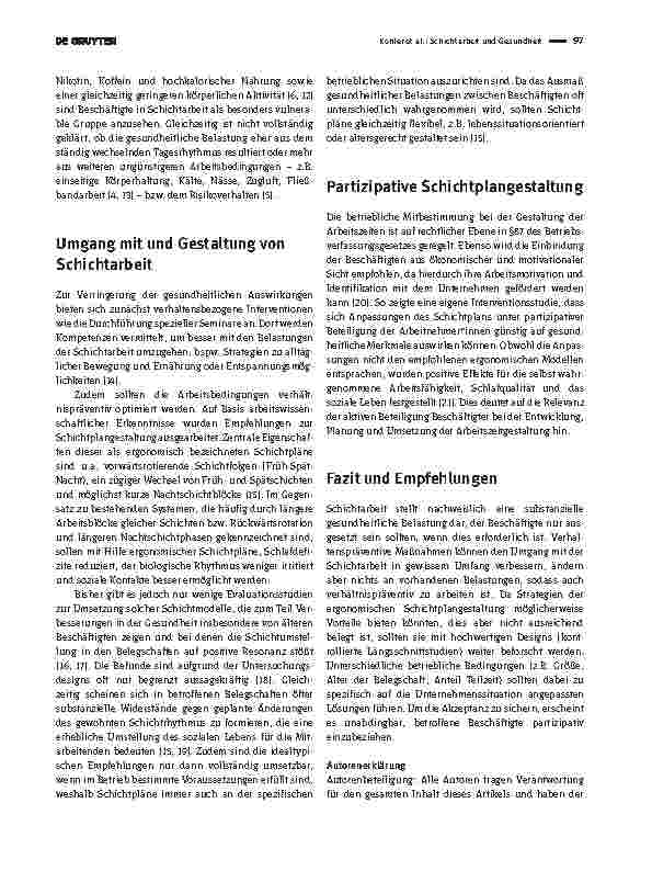 Vorschauseite 2: Schichtarbeit und Gesundheit
