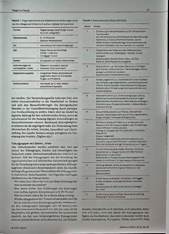 Vorschauseite 2: Mit Partizipation digitaler Kompetenz - Aufbau gestalten. Zwischenergebnisse aus dem Projekt DigiSen 65+.