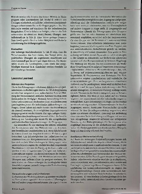 Vorschauseite 4: Mit Partizipation digitaler Kompetenz - Aufbau gestalten. Zwischenergebnisse aus dem Projekt DigiSen 65+.