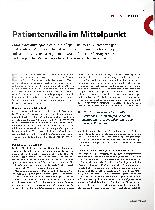 Vorschauseite 1: Patientenwille im Mittelpunkt