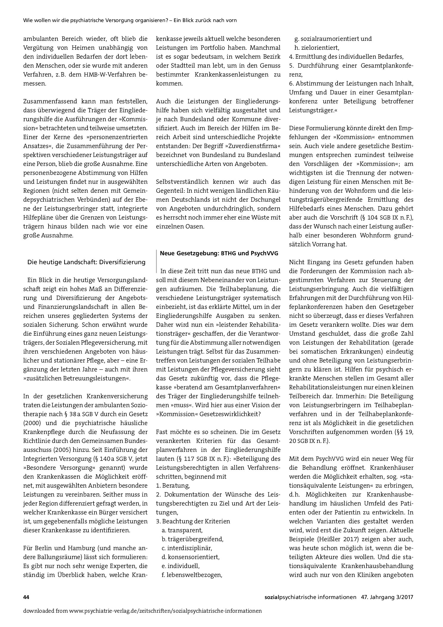 Vorschauseite 4: Von der Personalbemessung zum Bundesteilhabegesetz: Ein Blick zurück und nach vorn zur Bedarfsermittlung und Finanzierung von Hilfen