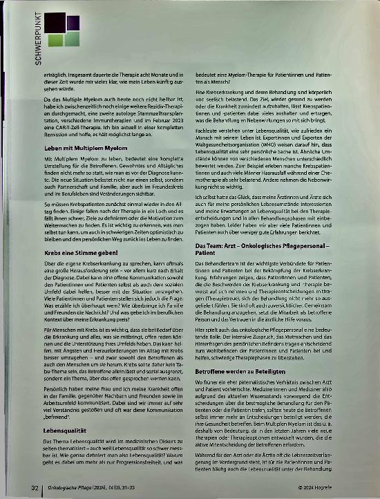 Vorschauseite 2: Diagnose Multiples Myelom - und jetzt?