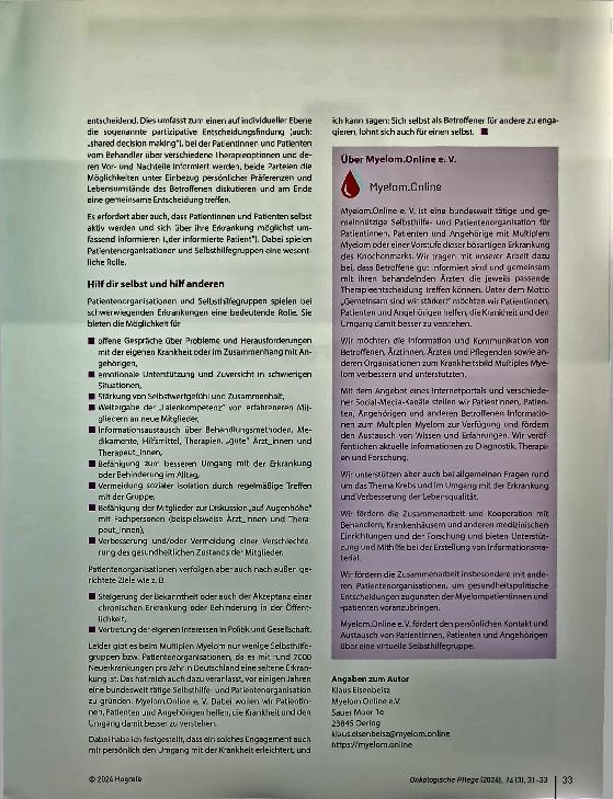 Vorschauseite 3: Diagnose Multiples Myelom - und jetzt?