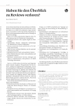 Vorschauseite 1: Haben Sie den Überblick über Reviews verloren?