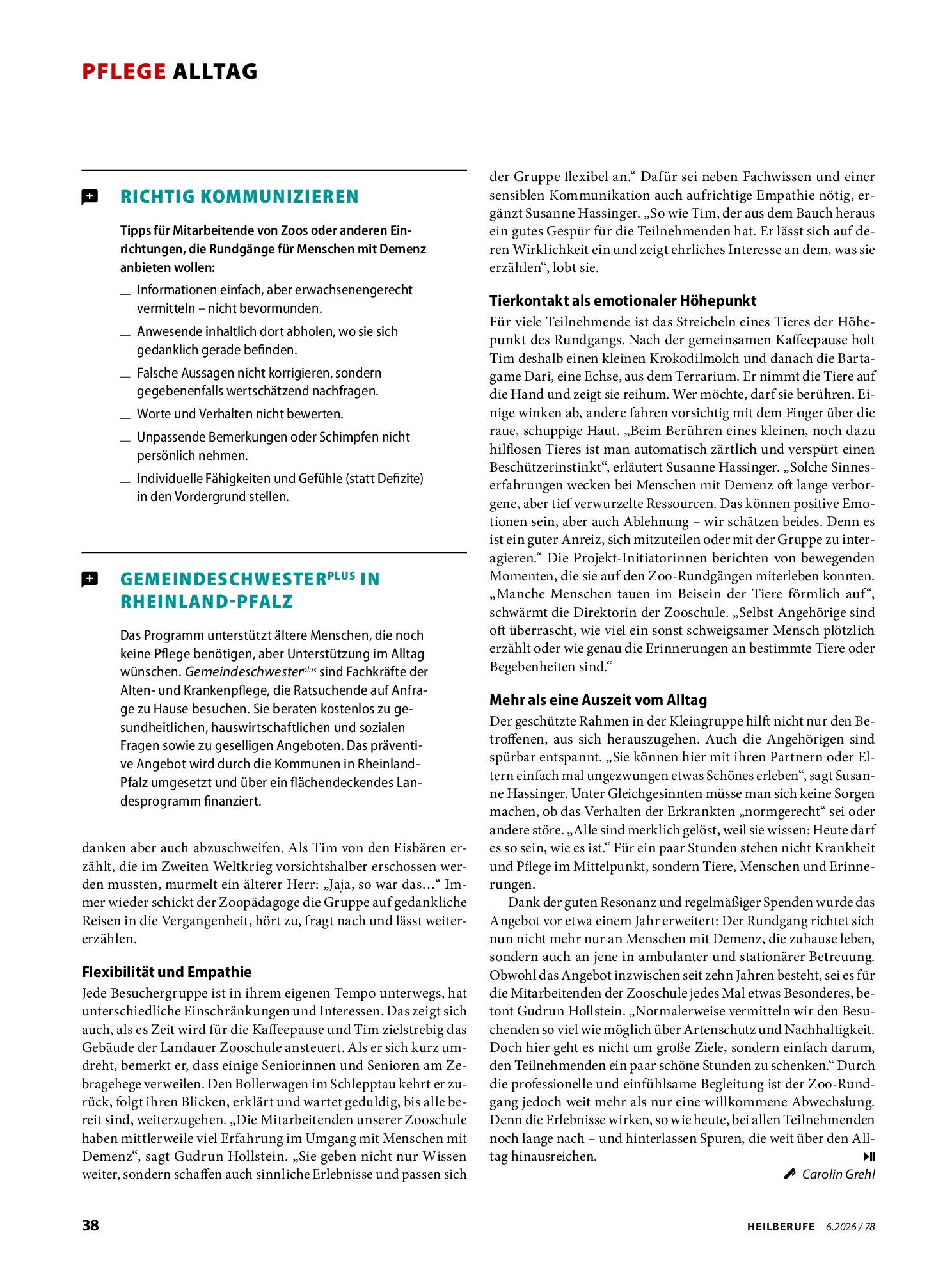 Vorschauseite 3: Begegnungen, Erinnerungen & Emotionen
