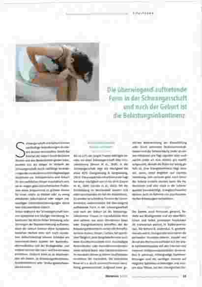 Vorschauseite 2: Beckenbodenzentren unterstützen Frauen bei Beschwerden.
