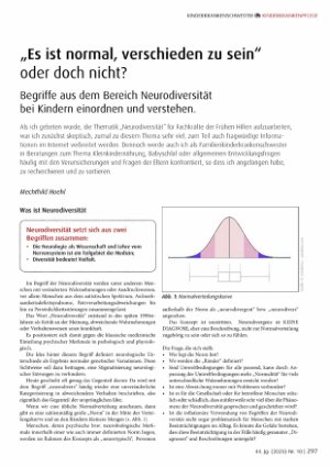 Vorschauseite 1: „Es ist normal, verschieden zu sein" oder doch nicht? Begriffe aus dem Bereich Neurodiversität bei Kindern einordnen und verstehen.