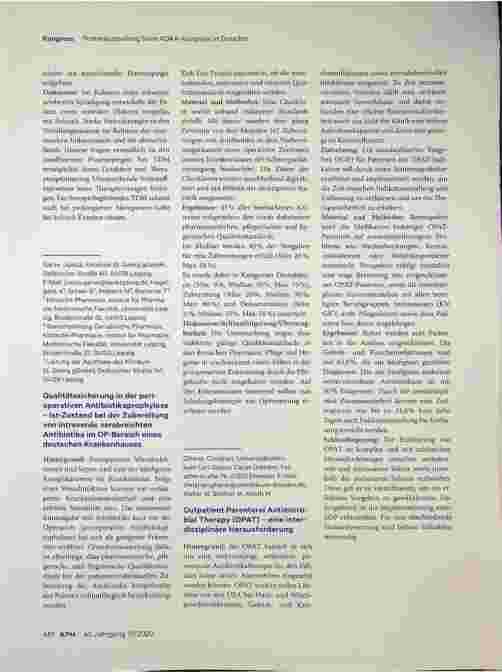 Vorschauseite 4: 45. Wissenschaftliche ADKA Posterausstellung Abstracts der Poster