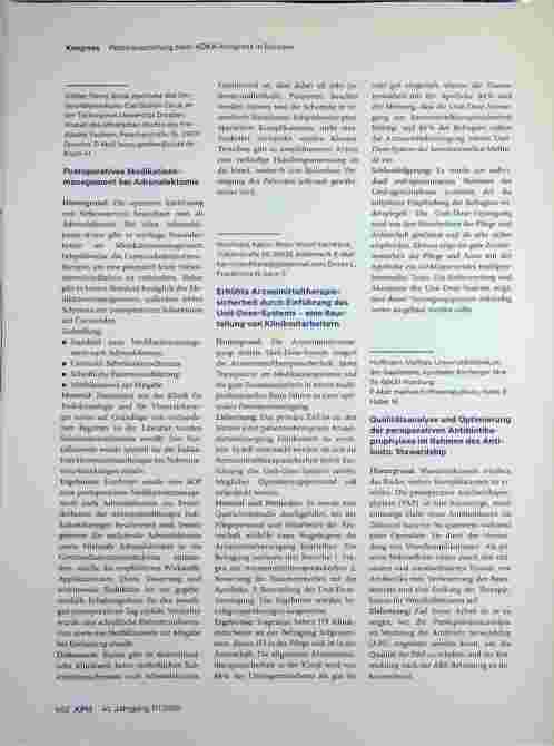 Vorschauseite 5: 45. Wissenschaftliche ADKA Posterausstellung Abstracts der Poster
