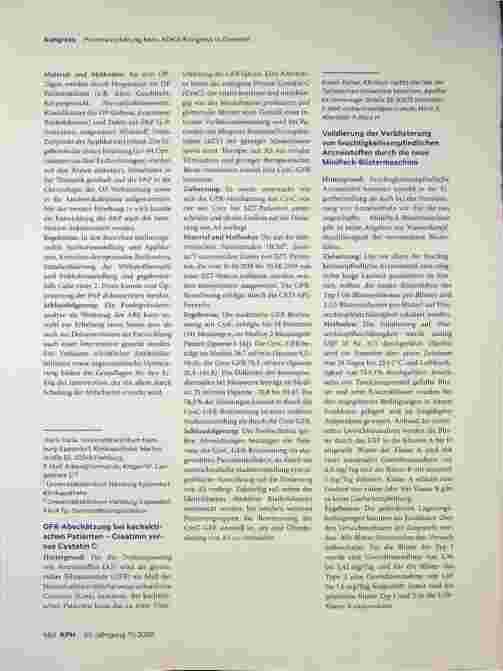 Vorschauseite 6: 45. Wissenschaftliche ADKA Posterausstellung Abstracts der Poster