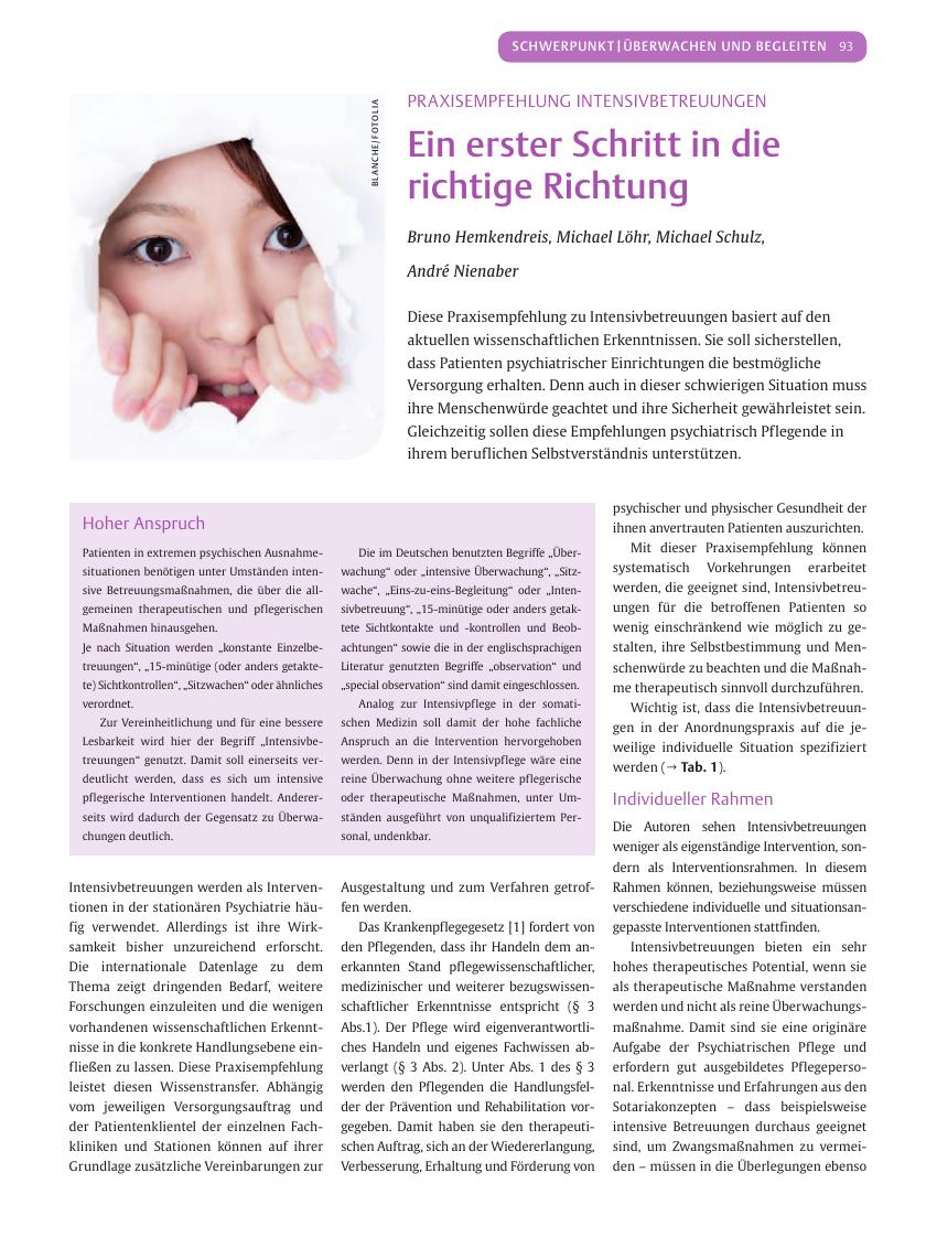Vorschauseite 1: Ein erster Schritt in die richtige Richtung