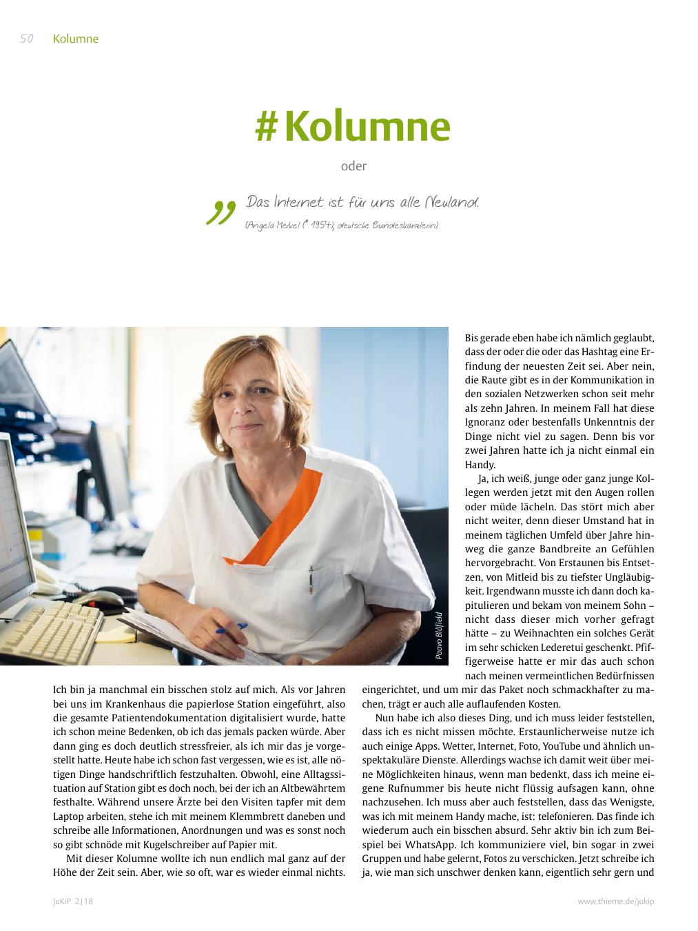 Vorschauseite 1: # Kolumne