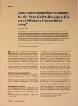 Vorschauseite 1: Geschlechtsspezifische Aspekte der Arzneimitteltherapie: Die neue klinische Herausforderung?