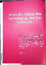 Vorschauseite 1: Wenn die Geburt den Gedanken an den Tod beinhaltet.