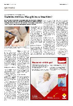 Vorschauseite 1: Diabetes mellitus: Was gibt es zu beachten?