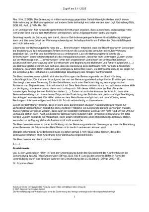 Vorschauseite 2: Zu Betreuerbestellung – § 1814 Abs. 1 und 3 BGB