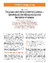 Vorschauseite 2: Trauma und behindertes leben- Grundlagen pädagogischer Interventionen