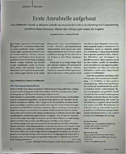 Vorschauseite 1: Erste Anlaufstelle aufgebaut