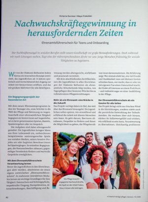 Vorschauseite 1: Nachwuchskräftegewinnung in herausfordernden Zeiten Ehrenamtsführerschein für Teens und Onboarding