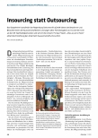 Vorschauseite 1: Insourcing statt Outsourcing