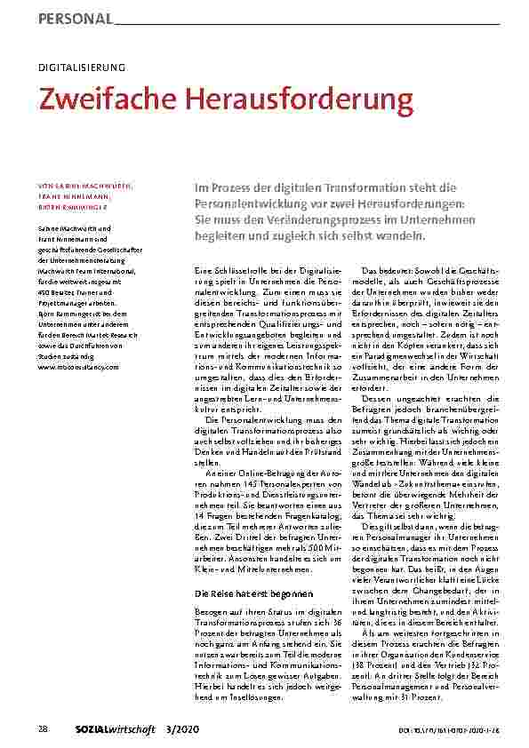 Vorschauseite 1: Zweifache Herausforderung