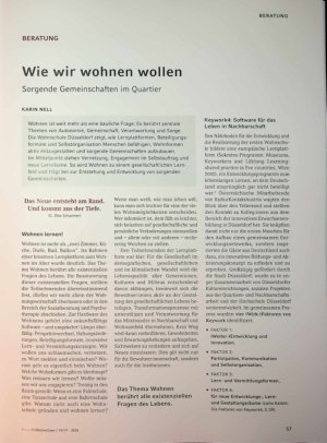 Vorschauseite 2: Wie wir wohnen wollen. Sorgende Gemeinschaften im Quartier