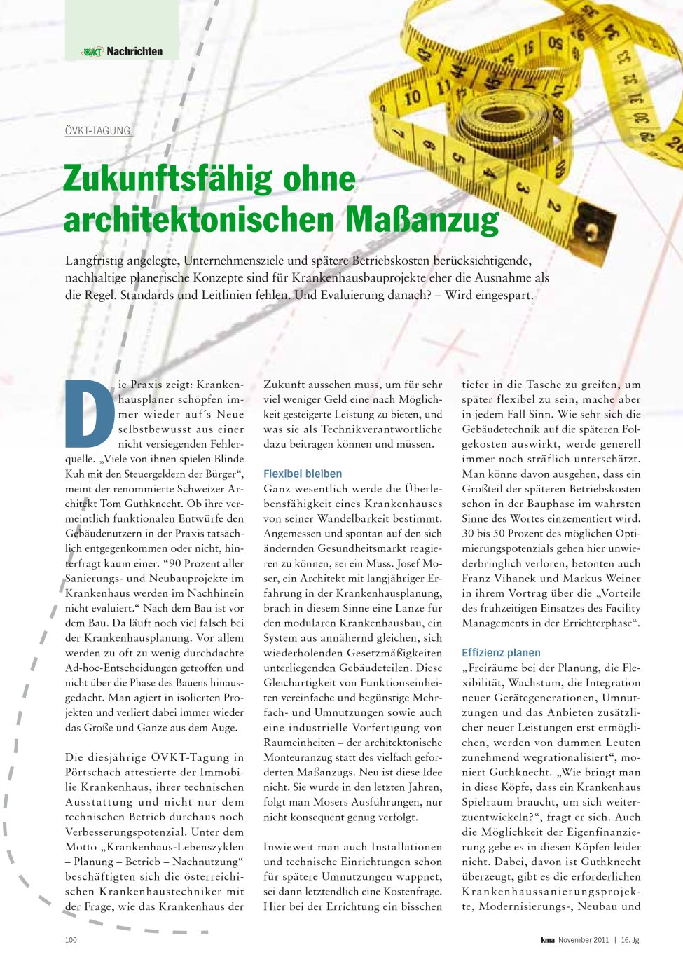Vorschauseite 1: Zukunftsfähig ohne architektonischen Maßanzug
