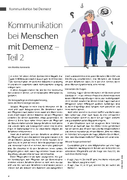 Vorschauseite 1: Kommunikation bei Menschen mit Demenz – Teil 2