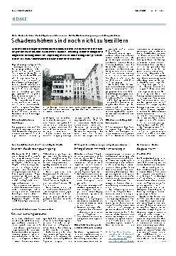 Vorschauseite 1: Schadenshöhen sind noch nicht zu beziffern.