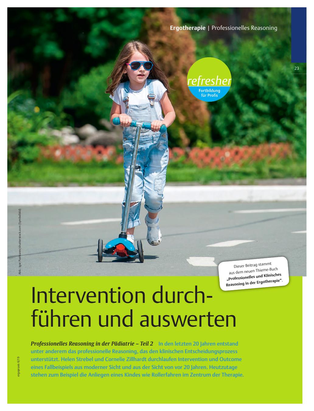 Vorschauseite 1: Intervention durchführen und auswerten ? Professionelles Reasoning in der Pädiatrie ? Teil 2