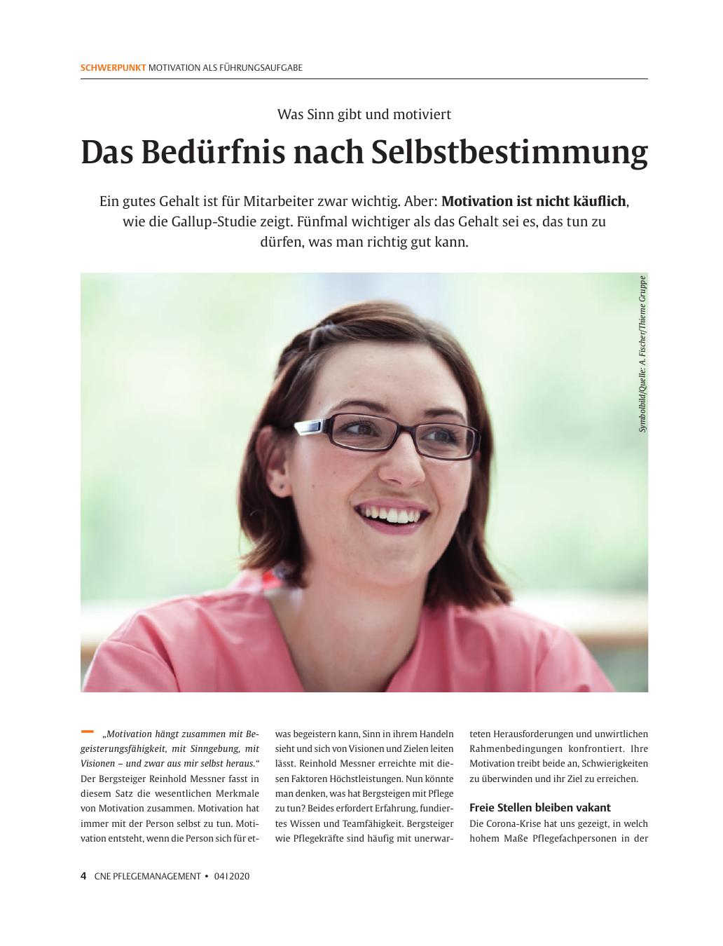 Vorschauseite 1: Das Bedürfnis nach Selbstbestimmung