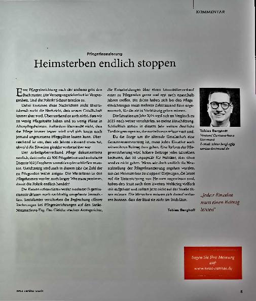 Vorschauseite 1: Heimsterben endlich stoppen