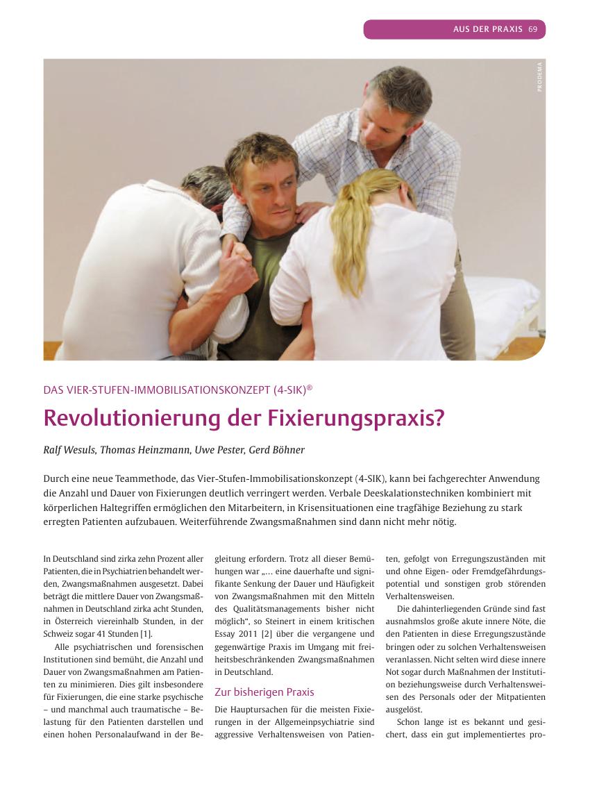 Vorschauseite 1: Revolutionierung der Fixierungspraxis?