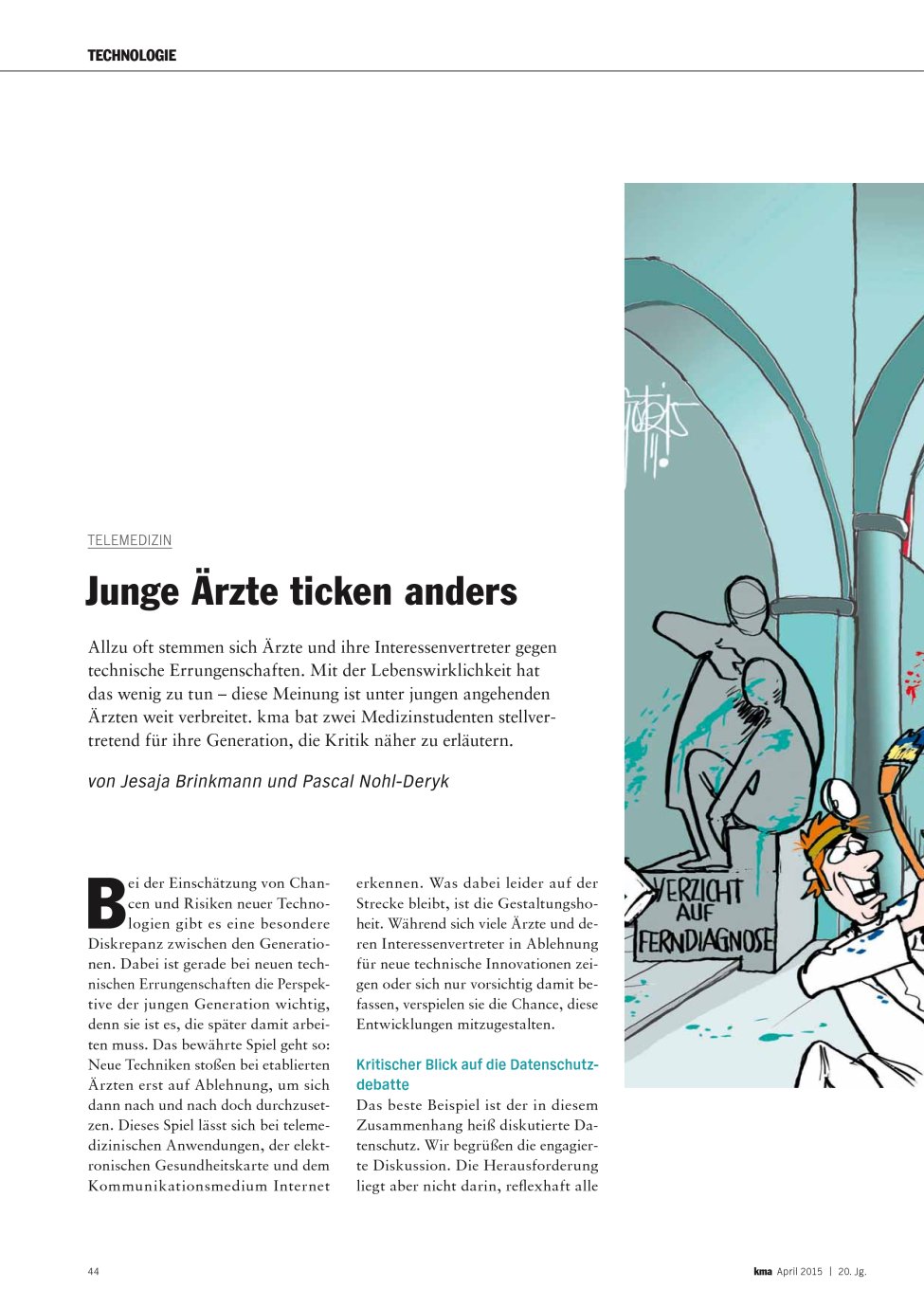 Vorschauseite 1: Junge Ärzte ticken anders
