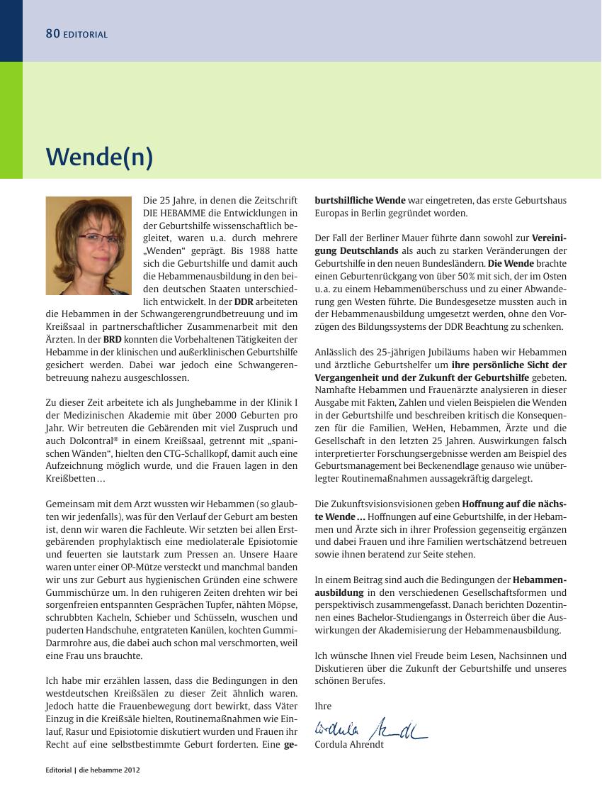 Vorschauseite 1: Wende(n)