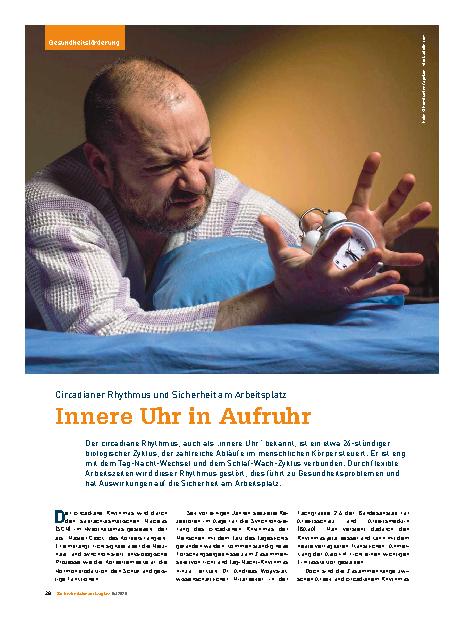 Vorschauseite 1: Circadianer Rhythmus und Sicherheit am Arbeitsplatz Innere Uhr in Aufruhr