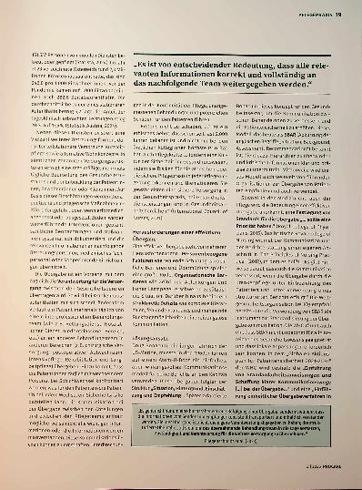 Vorschauseite 2: Die strukturierte Übergabe: Ein Schlüssel zur Patientensicherheit