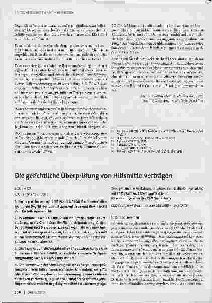 Vorschauseite 1: Die gerichtliche Überprüfung von Hilfsmittelverträgen