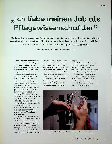 Vorschauseite 2: „Ich liebe meinen Job als PflegewissenschaftSr"