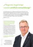 Vorschauseite 1: "Pflegende Angehörige werden sträflich vernachlässigt."
