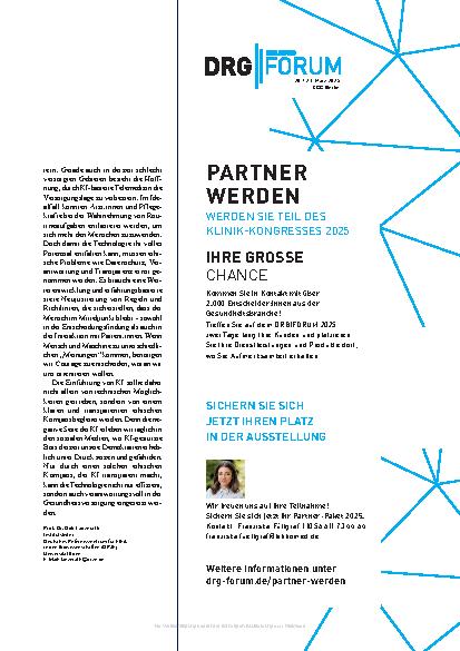 Vorschauseite 4: KI in Medizin und Pflege: In Entscheidungen frei bleiben