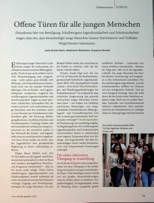 Vorschauseite 1: Offene Türen für alle jungen Menschen