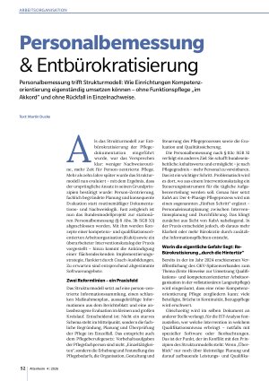 Vorschauseite 1: Personalbemessung & Entbürokratisierung