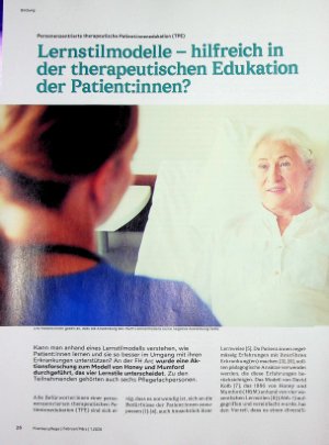 Vorschauseite 1: Lernstilmodelle - hilfreich in der therapeutischen Edukation der Patientinnen?