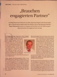 Vorschauseite 1: "Brauchen engagierten Partner"